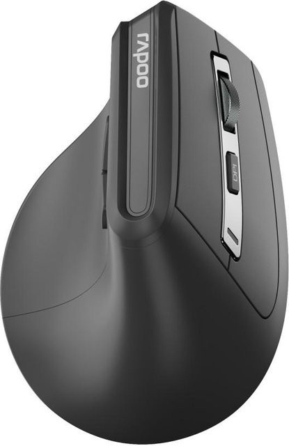 Rapoo EV310M Kabellose Ergonomische Multimodus-Maus mit Bluetooth in Grau - Bild 1