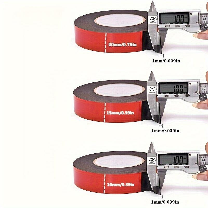 LChome Doppelseitiges Klebeband in Rot und Schwarz, 10 m Länge, 1,0 mm Dicke, wasserdicht und hitzebeständig - Bild 4