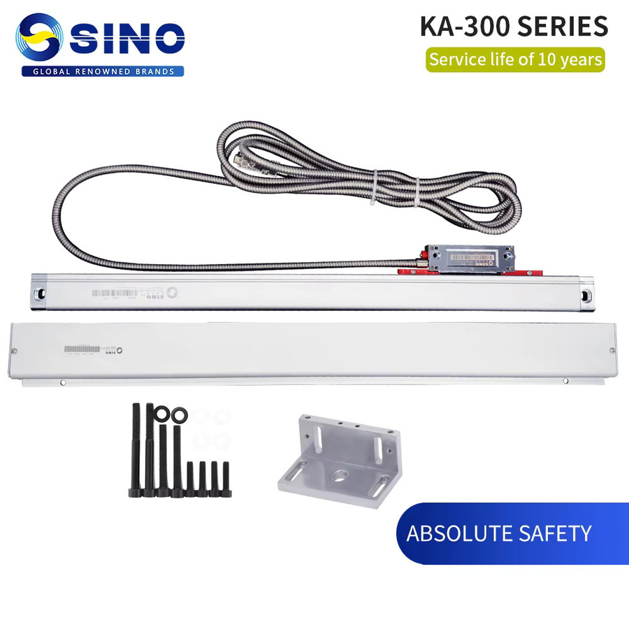 SINO Optischer Encoder KA300 Lineare Glaswaage für Fräsdrehmaschine, Farbe: Silber - Bild 2