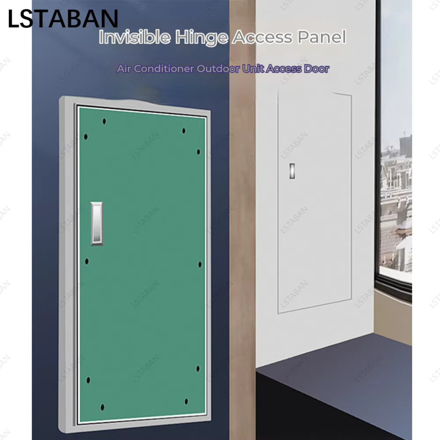 LSTABAN Fliesenrevisionsklappe aus Marmorstein für Wandablaufrohre mit verdeckten Türbeschlägen und eingelassenem Design - Bild 3