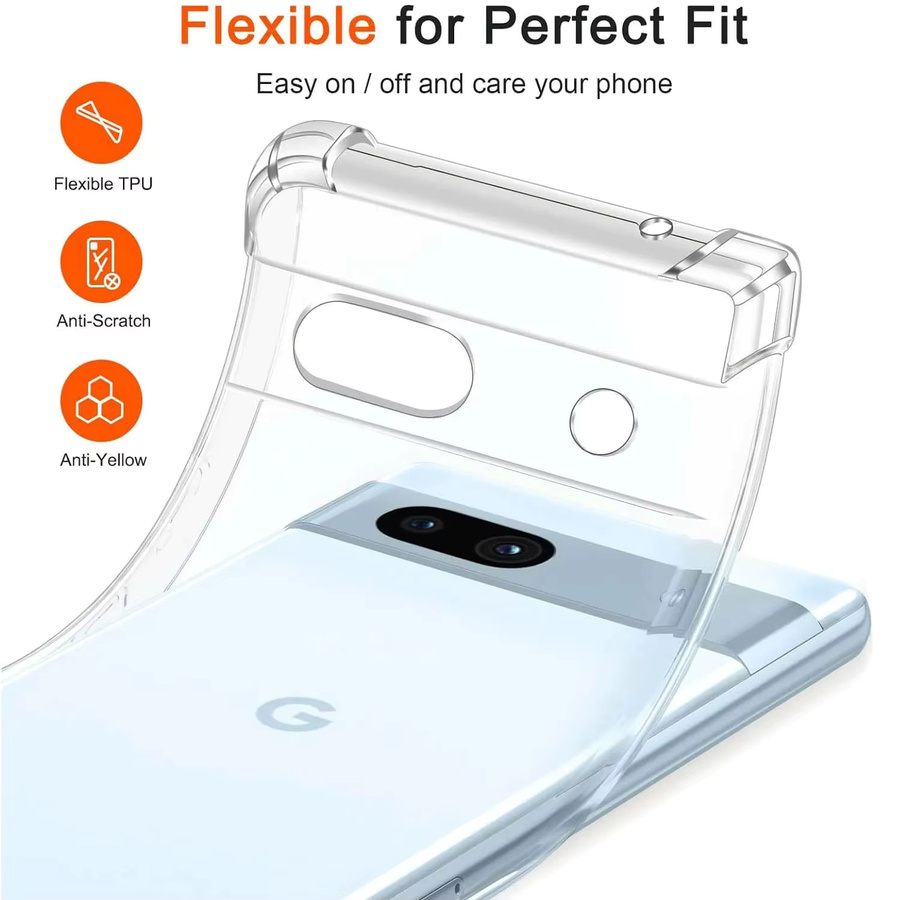 Stoßfeste transparente Handyhülle für Google Pixel 8, 7, 6 Pro, 7A, 6A, 9, 10 Pro XL, 8A, 9A, 10A - Bild 2