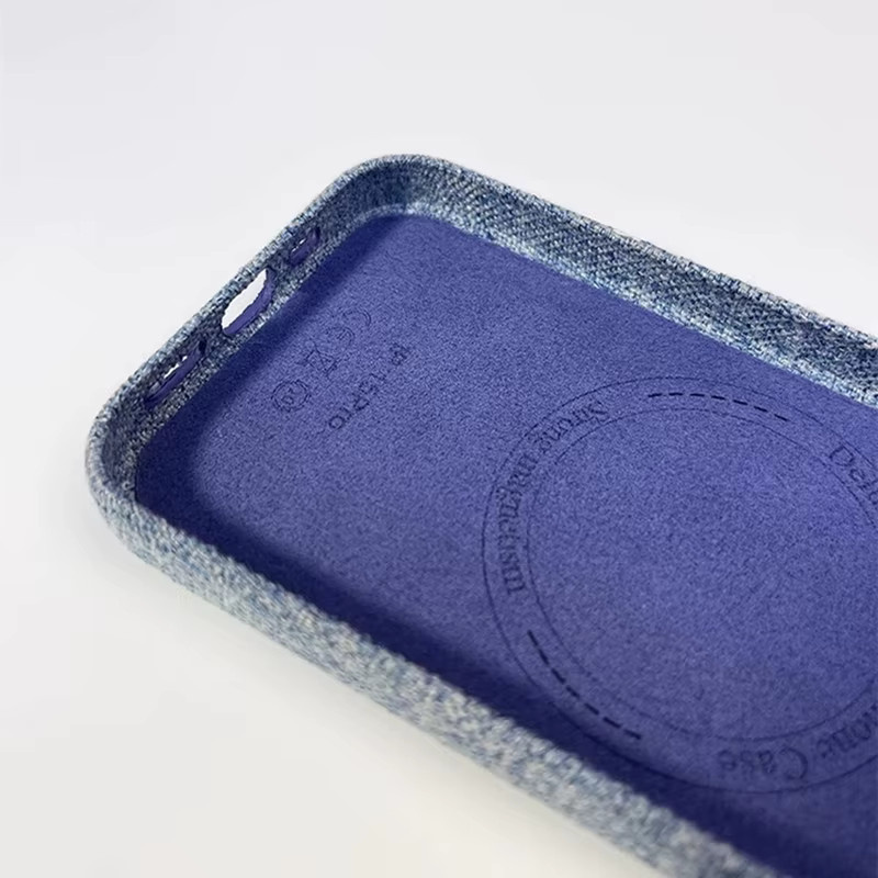 Apple MagSafe Schutzhülle aus Flax-Stoff mit Linsenschutz aus Legierung für iPhone 17 Pro Max, 15 Pro, 14 und 13 in Grau - Bild 2