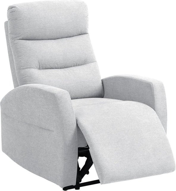 HOMCOM Relaxsessel mit Liegefunktion in Hellgrau aus Polyester und Schaumstoff, B/T/H: 93 x 76 x 103 cm - Bild 1