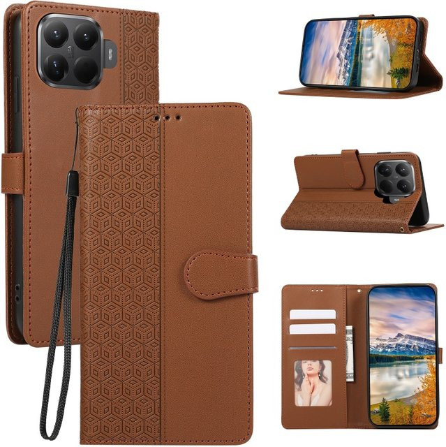 Funda Leder Brieftasche Handyhülle mit Kartenfächern für Xiaomi Modelle in Blau - Bild 1