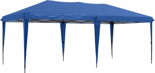 Outsunny Faltpavillon aus Polyester und Stahl in Blau, B/H/L: 295 x 265 x 585 cm - Bild 1