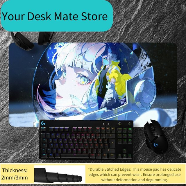 Bandai Cyberpunk Edgerunners Anime Mauspad in Multicolour, rutschfestes und verdicktes Gaming-Schreibpad mit Kanten für Büro und Gaming - Bild 1