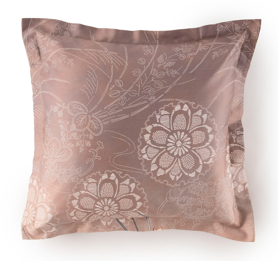 Bassetti Mako-Satin Kissenhülle BW ESPERIDI mit Reißverschluss, Beige, B/H: 40 x 40 cm - Bild 1