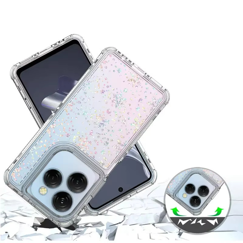 Tecno Pova 6 Pro 5G Kristallhülle 3in1 Schutzhülle, transparent - Bild 3