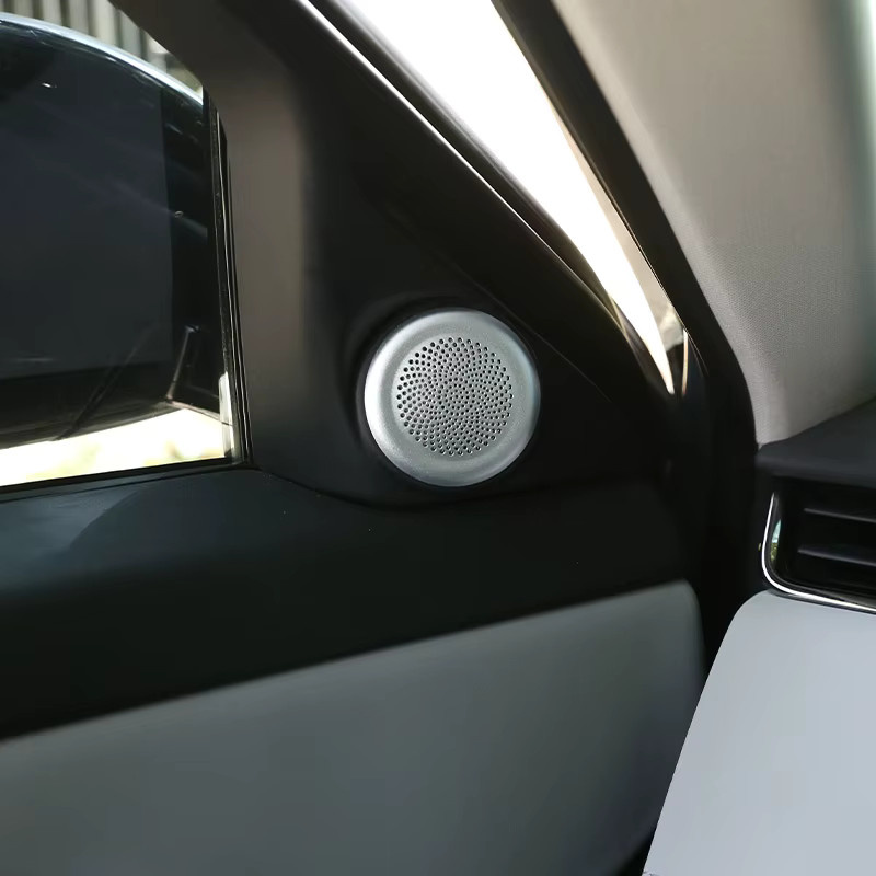 Owntycar Chrom Tür Lautsprecher Hochtöner Sound Cover Zierring für Land Rover Range Rover Evoque in Silber - Bild 5