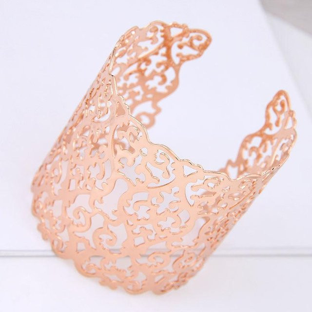 Armband Blumenranke, Metall, beige, Damen - Bild 1