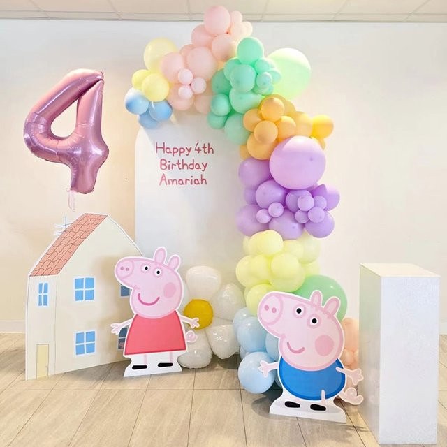 Hasbro Peppa Pig Ballon-Set für Geburtstag und Babyparty mit Latexballons und Folienballons in Mehrfarbig - Bild 1