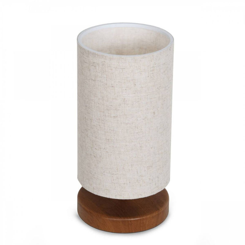 Opviq Tischleuchte in Creme und Beige aus Stoff und Holz im skandinavischen Design, B/H/T: 24 x 31 x 24 cm, E14 - Bild 3