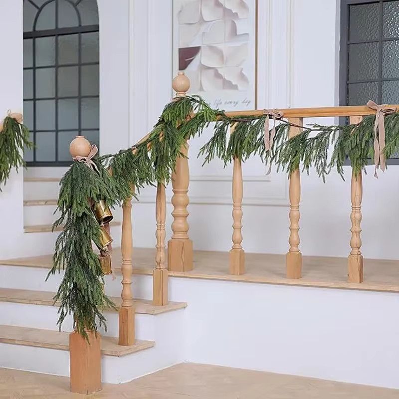 JUSTINLAU Künstlicher Norfolk-Baum in Grün zur Weihnachtsdekoration und Kamindekoration - Bild 4