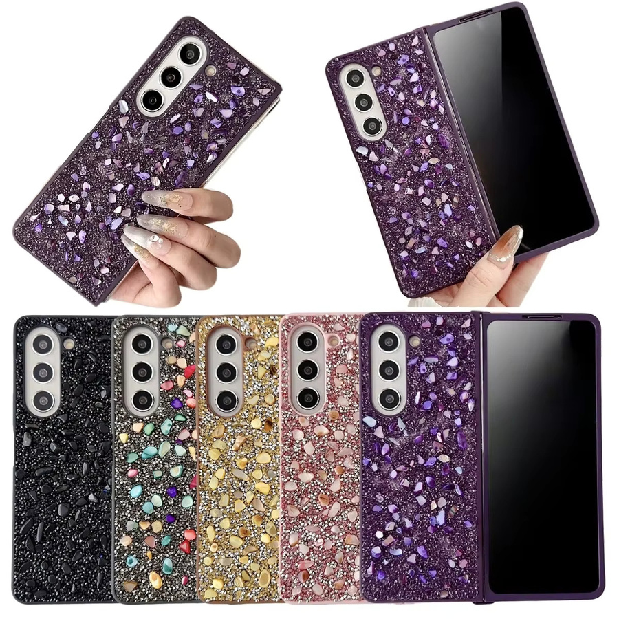 Glitzernde Diamond Brilliant Handyhülle für Samsung Galaxy Z Fold 7 6 5 4 3 in Purple mit TPU Soft Edge Schutzhülle für Damen und Mädchen - Bild 5
