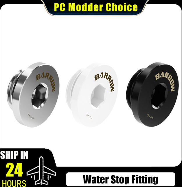 Barrow Water Stop Sealing Plug Fitting TBLDS mit Innensechskant-Design für Reservoirs in Schwarz, Silber oder Weiß - Bild 1