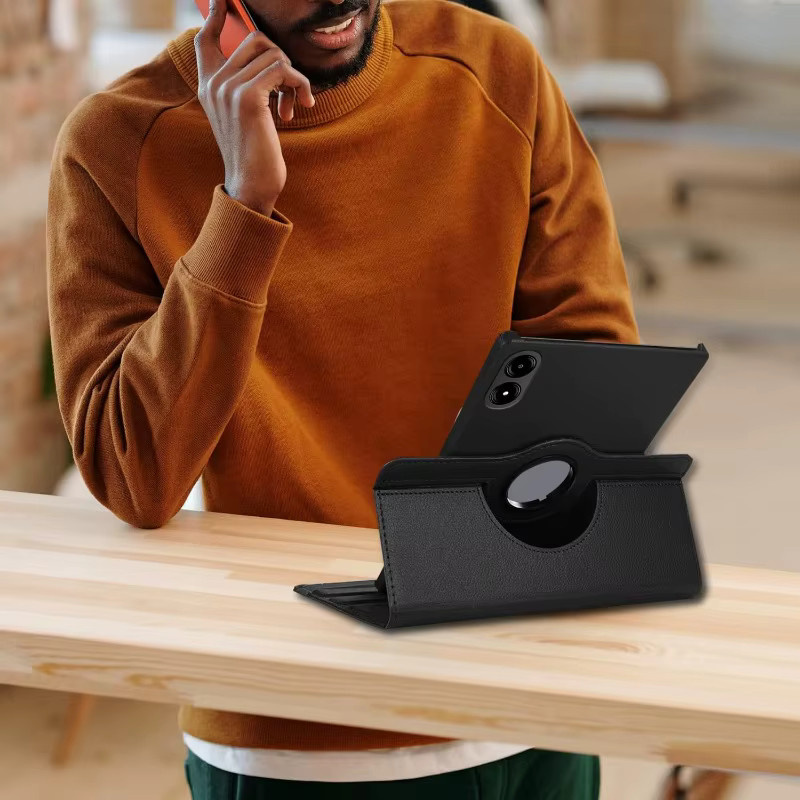 360 Grad drehbare Schutzhülle für Xiaomi Redmi Pad Pro 12.1 und Poco Pad 12.1 mit Standfunktion in Rot - Bild 3