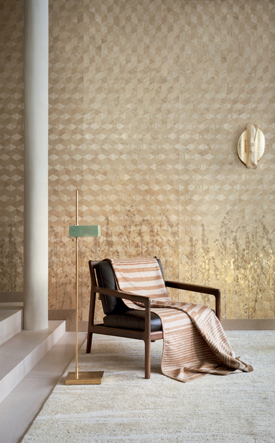CMO Paris Tapete Lupin Sauvage in Blond mit botanischem Design und Non-Woven-Material - Bild 1