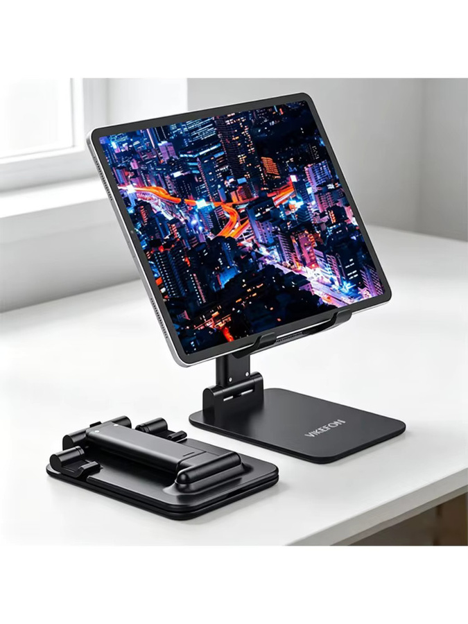VIKEFON Faltbarer Tablet-Ständer und Desktop-Handyhalterung in Pink für iPhone, Samsung, Xiaomi und iPad - Bild 5