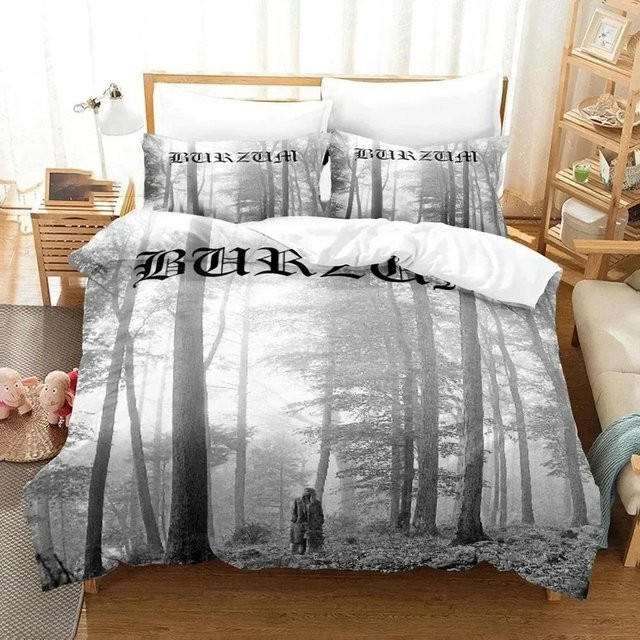 Burzum Bettwäsche-Set von Binchi Fitness in Grau mit Bettbezug und Kissenbezug aus Mikrofaser, B/H: 70 x 133 cm - Bild 1