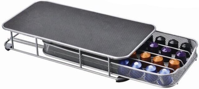Kaffeekapselschublade von OutsideWorld aus Metall in Silber mit 40 Plätzen zur Aufbewahrung deiner Kaffeekapseln - Bild 1