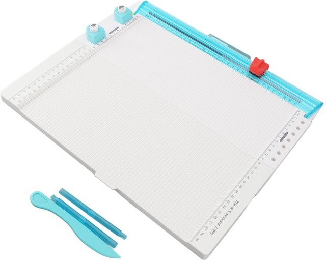 TOMTOP JMS 7 in 1 Multifunktions Papierschneider Scoring Board zum Falten und Rillen in Weiß und Rot - Bild 1
