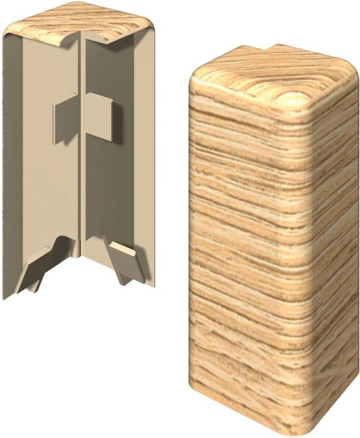 Egger Außenecke Kubisch Eiche Sand Beige 2 Stück Höhe: 6 cm - Bild 1
