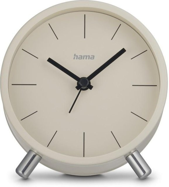 Hama Funkwecker Flores analog ohne Ticken in Grau/Beige - Bild 1