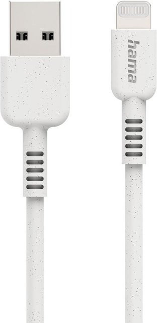 Hama Eco USB-A auf Lightning Ladekabel in Weiß, 1 m - Bild 1