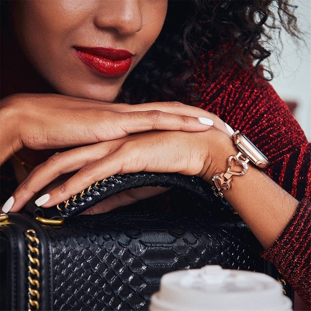JBAILI Uhrenarmband Edelstahl, Diamant, Roségold - Bild 1