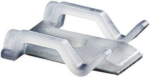 HellermannTyton Befestigungssockel TY8H1S-N66-NA-C1 transparent, schraubbar und selbstklebend mit Acrylat für maximal 3 mm Bündel-Ø - Bild 1