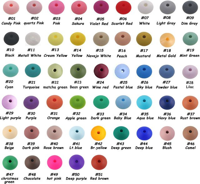 kovict Silikon Linsen Perlen, 12mm, Unisex - Bild 1