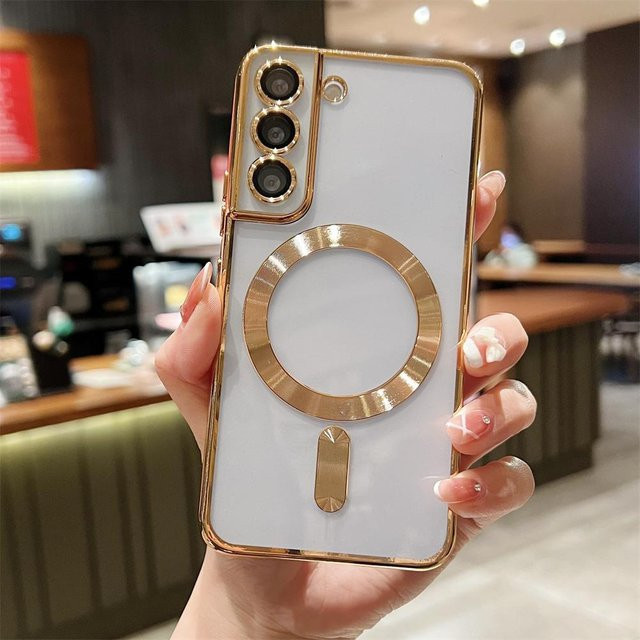 Magnetische Silikon-Schutzhülle für Samsung Galaxy S26 S25 S24 S23 S22 Ultra Plus FE und A-Serie in Transparent - Bild 1