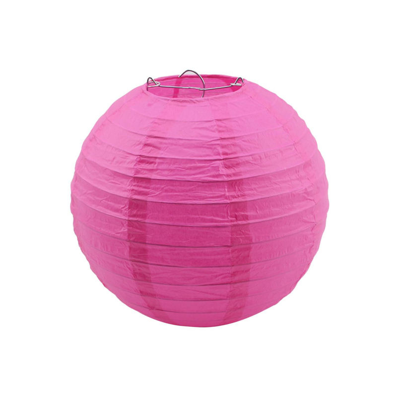 TOMTOP JMS Papierlaterne rund in Lila, geometrische Hänge-Dekoration für Geburtstag und Hochzeit, Durchmesser: 20,3 cm - Bild 2