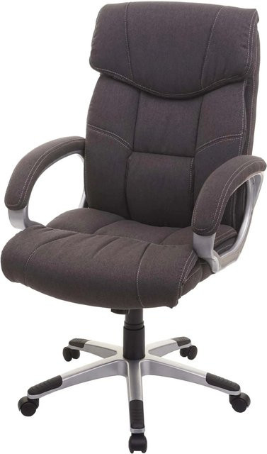 Proregal Bürostuhl Chefsessel Drehstuhl in Dunkelgrau mit Stoffbezug, H x B x T: 120 x 73 x 78 cm, Sitzhöhe: 48 cm - Bild 1