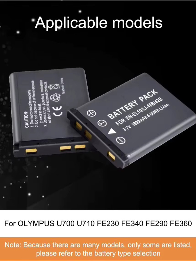 PLAO Li-Ion Akku für Nikon, Olympus, Fujifilm, Pentax, Casio und Kodak in Schwarz - Bild 6