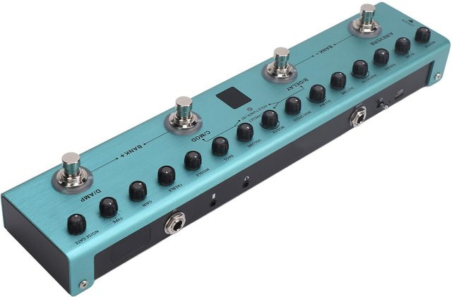 Painter Digitaler E-Gitarren-Effektor Multi-Effektpedal-Prozessor in Turquoise mit 36 bearbeitbaren Presets, Reverb, Delay, MOD und AMP sowie USB-C Anschluss - Bild 1