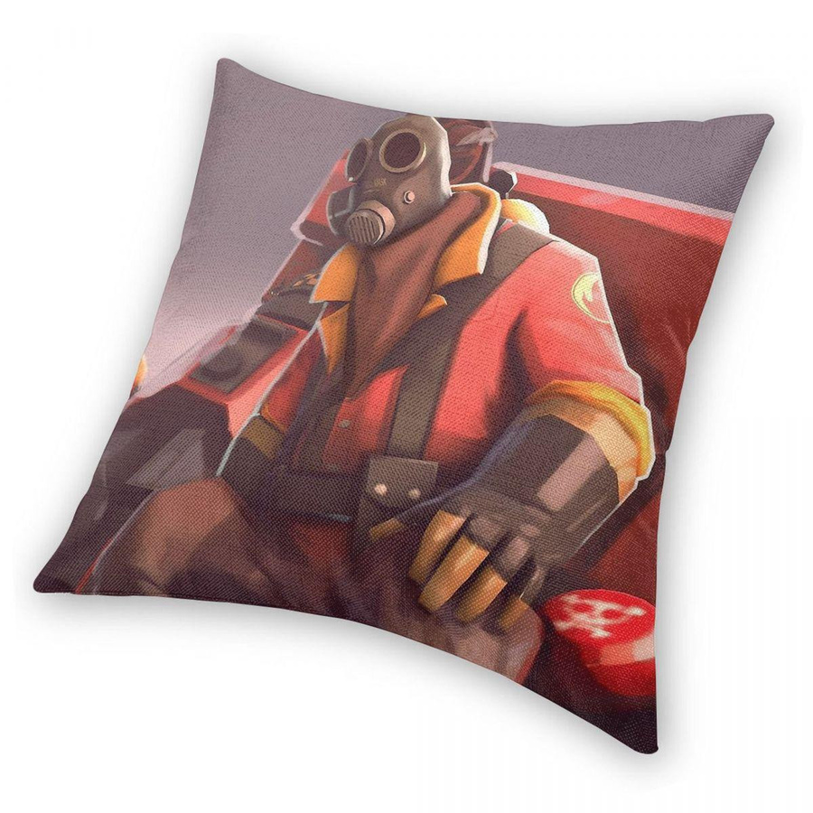 Dekorativer Kissenbezug Gravel Blooded Mercenaries Pyro von Lu Xika Chen, quadratisch, Multicolor, Material: Polyester, Leinen, Samt, B/B/H: 45,7 x 45,7 x 0 cm - Bild 4