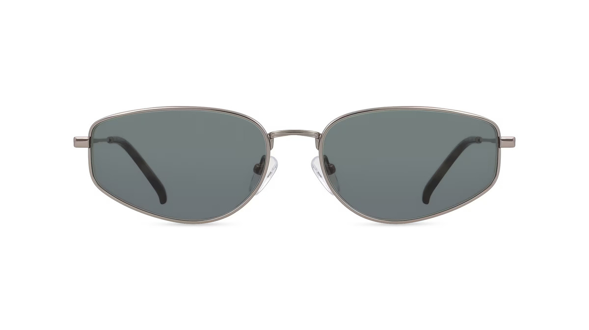 Fielmann BD 571 SUN FA JORDAN Sonnenbrille Butterfly, Vollrand, Edelstahl, Damen, Grau, Grün - Bild 1