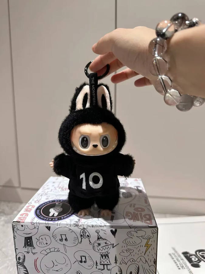 POPMART Labubu 10. Jubiläum, Blindbox, Schwarz, Plüsch / Textil - Bild 6