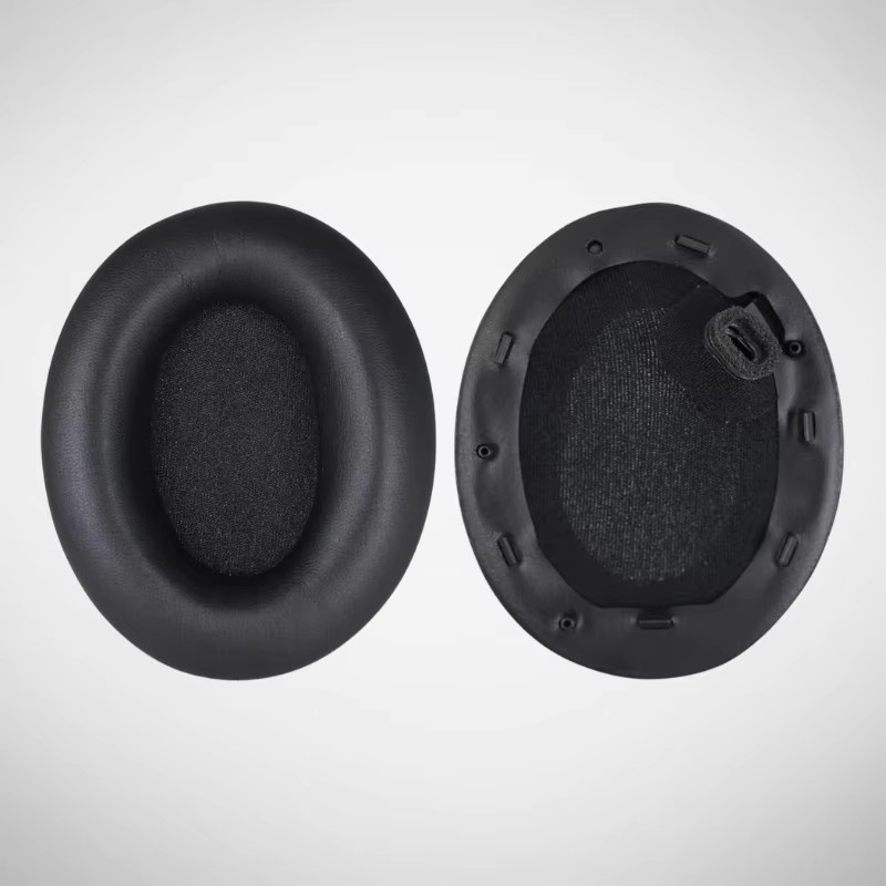Sony Ersatz-Ohrpolster aus Memory-Schaum mit Lederhülle für WH-1000XM4, WH-1000XM5, WH-1000XM3, WH-1000XM2 in Schwarz - Bild 2