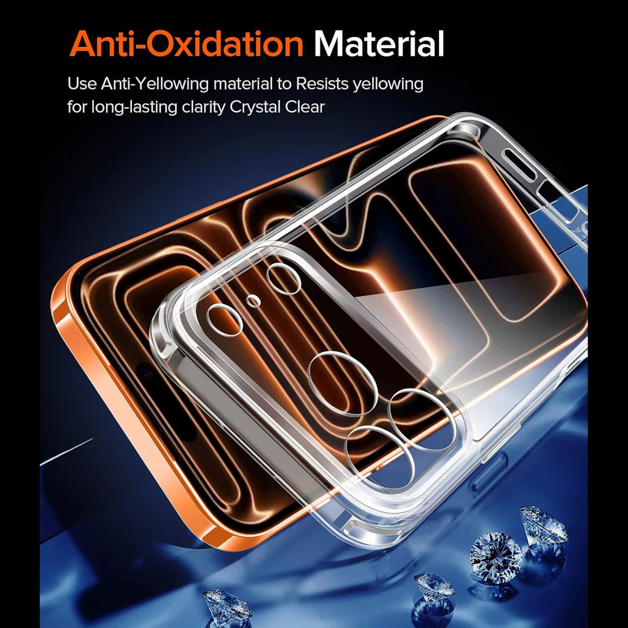 Stoßfeste und ultradünne Handyhülle von AIHNBG in Transparent für iPhone 17 Pro Max, 17 Air, 16, 15, 14 Plus, 13, 12 Mini und 11 mit Silikon-Rückseite - Bild 2