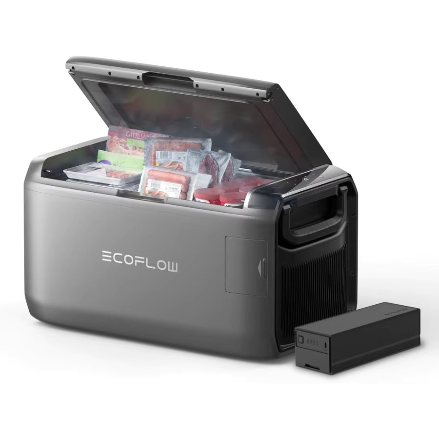 EcoFlow Glacier Classic EF-GC-H-45 Tragbare Kühlbox 45L in Grau mit 298 Wh Zusatzakku und Zweizonen-Kühlung für Camping und Roadtrips - Bild 2