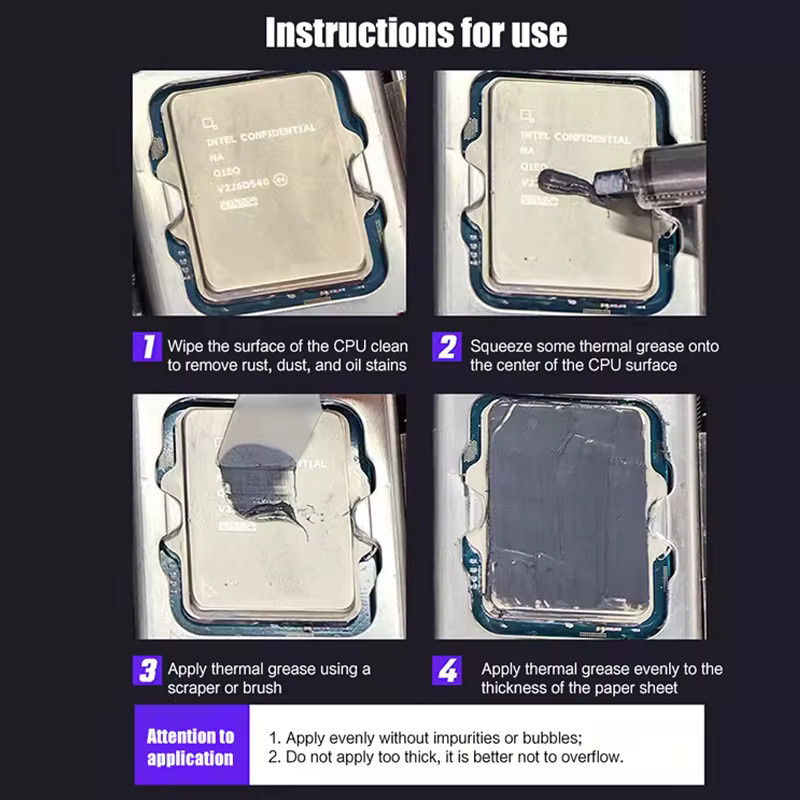 CoolerMaster Cryofuze 5 und Cryofuze 7 Laptop CPU/GPU Wärmeleitpaste mit Silikon-Nanotechnologie in Schwarz - Bild 3