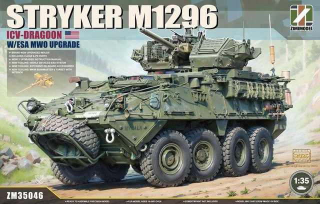 Zimi Model Stryker M1296 ICV-Dragoon with ESA MWO Upgrade, Fahrzeug, 1:35, Grün - Bild 1