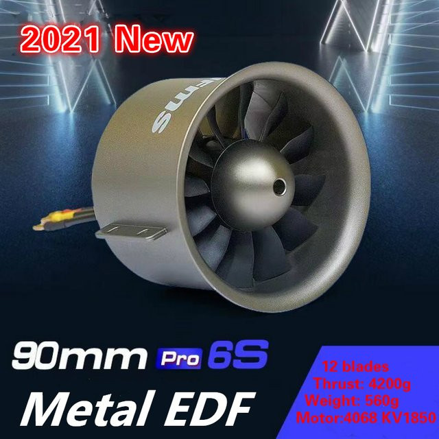 FMS 90 mm EDF-Jet-Kanalventilator, Metall, RC-Flugzeug, Modellflugzeug - Bild 1