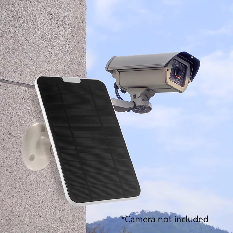 Solarpanel Solar-Ladegerät 10 W 5 V mit Micro-USB-Anschluss in Schwarz für Arlo und Eufy Security Wireless Doorbell - Bild 4