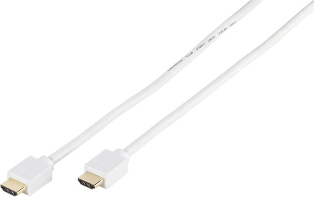 Vivanco High Speed HDMI Kabel mit Ethernet in Weiß, Länge: 1,0 m - Bild 1