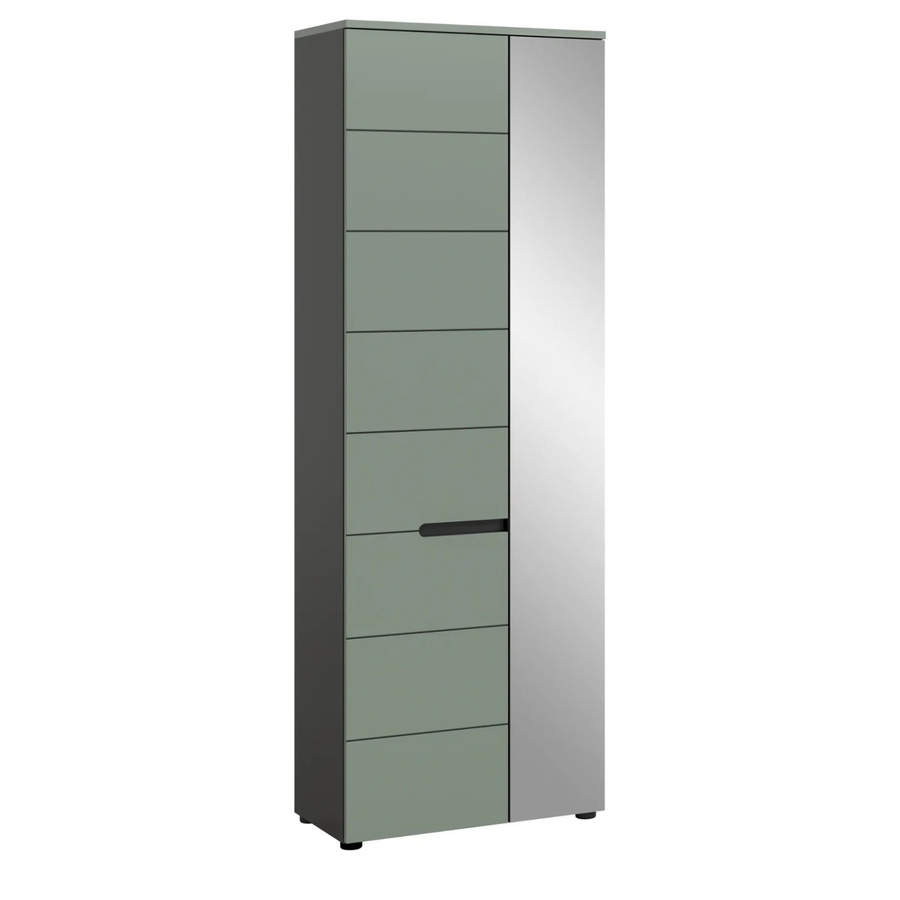 Inn.Furn Garderobenschrank Cooper in Salbei und Grau mit Spiegel und Soft-Close-Türen, B/T/H: 65 x 37 x 190 cm - Bild 2
