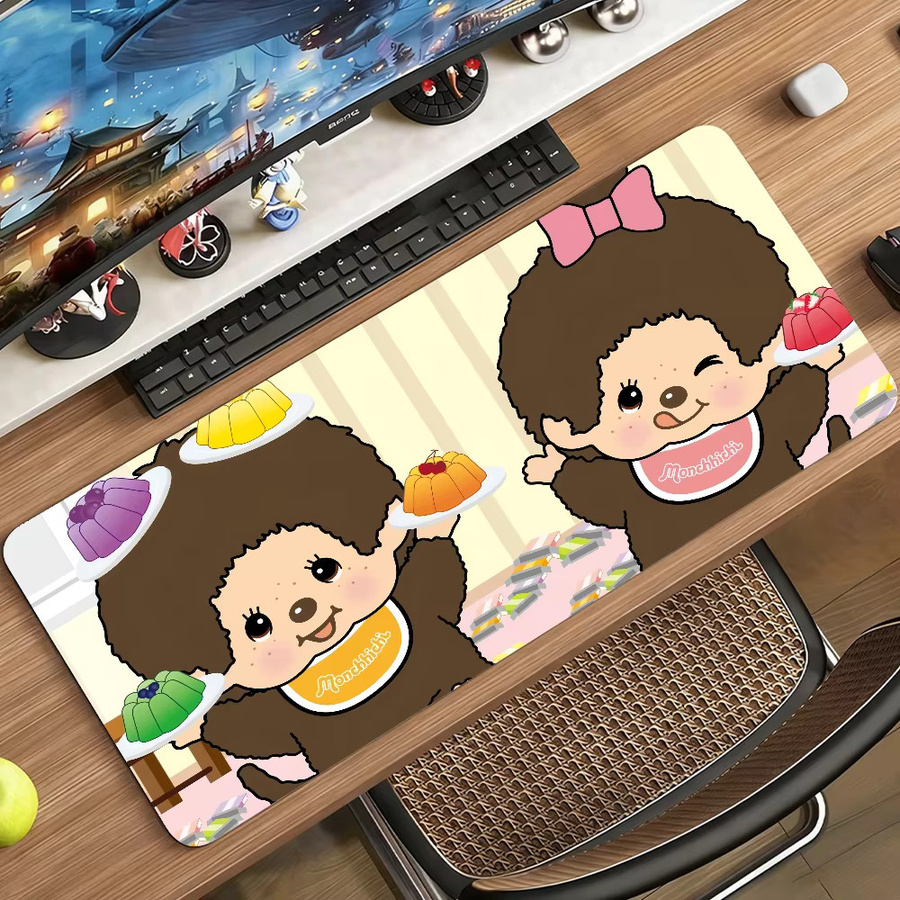 Cartoon M-Monchhichi-S Mauspad rutschfeste Gamer-Computermatte in Multicolour für Schreibtisch und Laptop - Bild 5