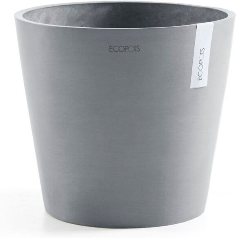 Ecopots Amsterdam 40 Blumentopf mit Wasserreservoir für Innen- und Außenbereich in Weiß oder Grau aus Kunststoff, B: 40 cm, H: 34,8 cm - Bild 1